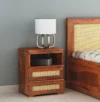 Royal sheesham bedside table with open shelf design - Image 2