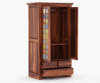 Compact Solid Wood 2 Door Wardrobe Royal Sheesham - Image 5