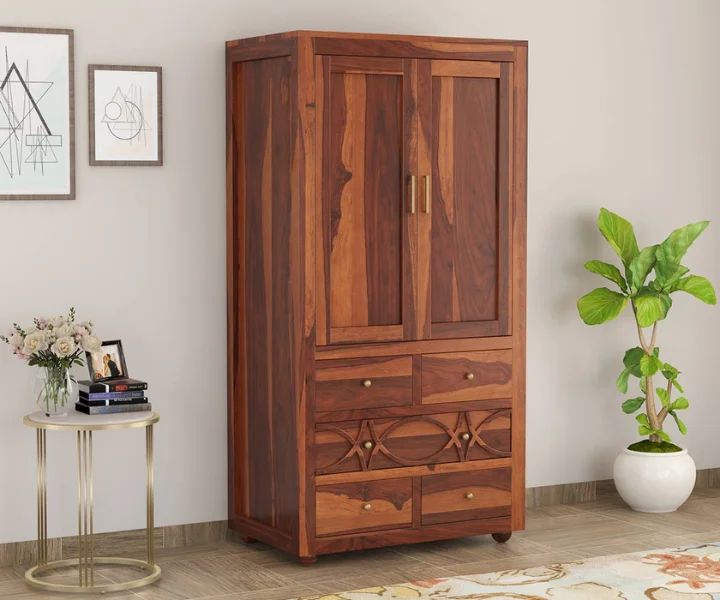 Luxury Finish 2 Door Wardrobe Royal Sheesham