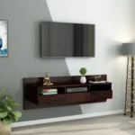 Norwick Sheesham Wood TV Console in Scratch Resistant Provincial Teak Finish