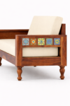Royal Sheesham Premium Solid Sheesham Wood Tile Sofa - Image 3