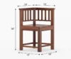 Royal sheesham compact 4 seater round dining set for small space - Image 10