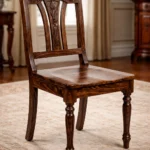 Royal Sheesham classic heritage dining chair set of 2 made from solid sheesham wood with traditional design and strong build