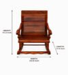 Bintage Style Solid Wood Rocking Chair for Relaxing - Image 3