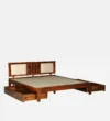 Kals Sheesham Wood Bed With Storage Drawers - Image 4