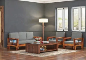 Maharaja Royale Solid Sheesham Wood Luxury 5 Seater Sofa Set - Image 2
