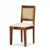 wattan Solid Wood Cane 6 Seater Dining Table Set - Image 3