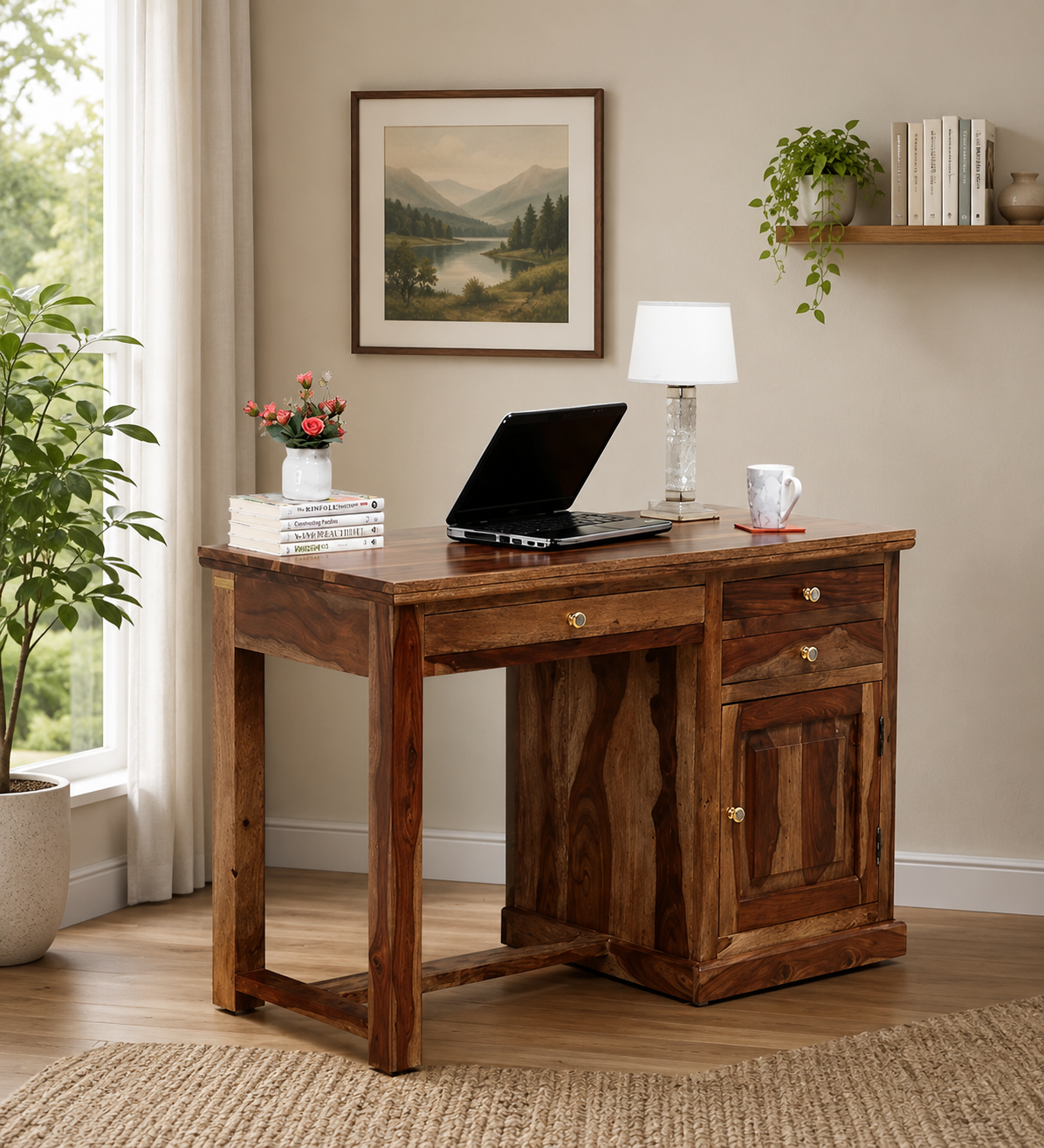 Royal Haveli Solid Wood Computer Tables Royalsheesham (1) Royal Haveli Solid Wood Computer Tables - Image 1