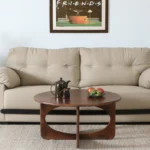 Nain Mango Wood Coffee Table In Walnut Finish