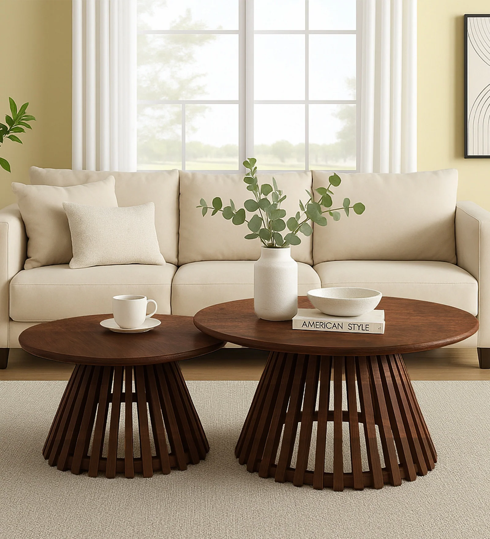 Royal sheesham (1) Sallar Mango Wood Nesting Coffee Table Set - Image 1