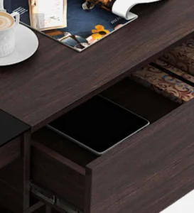 Sang Large Coffee Table In Choco Walnut Finish - Image 7
