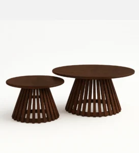 Sallar Mango Wood Nesting Coffee Table Set - Image 5