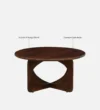 Nain Mango Wood Coffee Table In Walnut Finish - Image 4