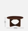 Nain Mango Wood Coffee Table In Walnut Finish - Image 3