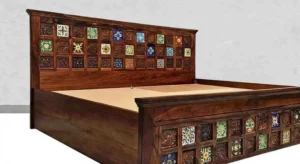 Royale Premium Solid Sheesham Wood Luxury King Size Bed - Image 10