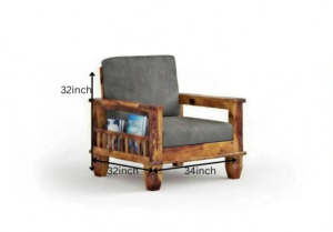 Maharaja Royale Solid Sheesham Wood Luxury 5 Seater Sofa Set - Image 8