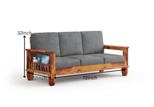 Maharaja Royale Solid Sheesham Wood Luxury 5 Seater Sofa Set - Image 7