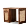 Tan Sheesham Wood Cane Study Table - Image 6