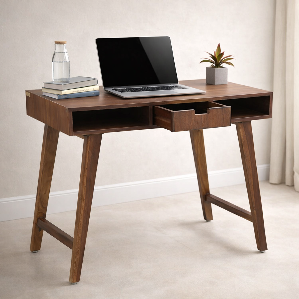 sheru Solid Wood Study Table Royalsheesham (1) sheru Solid Wood Study Table - Image 1
