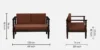 Aurora Contemporary Fabric 2 Seater Sofa with Deep Seating - Image 2