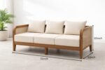 Heritage Premium Wooden Sofa Set for Living Room (2) - Image 4