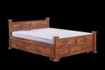 Shahi Palace Solid Wood King Size Bed with Integrated Storage Drawers - Image 8