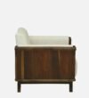 Jovian Sheesham Wood 1 Seater Sofa in Scratch Resistant Dark Walnut Finish - Image 2