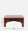 Jurelia Solid Wood Centre Table with Spacious Drawer and Shelf - Image 6
