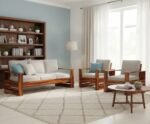 Luxe Solid Sheesham Wood Premium Seating Sofa Set with Modern Finish for Home