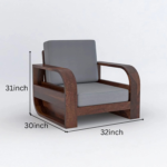 Urban Luxe Solid Wood Sofa Set with Integrated Design - Image 8