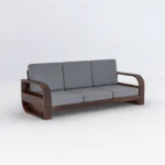 Urban Luxe Solid Wood Sofa Set with Integrated Design - Image 3