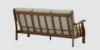 Oxford Heritage Sheesham Wood 3 Seater Sofa in Walnut Finish - Image 3