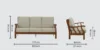 Oxford Heritage Sheesham Wood 3 Seater Sofa in Walnut Finish - Image 6