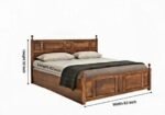 Rajwada Solid Sheesham Wood Premium Bed with Storage by Sarve Furniture - Image 4