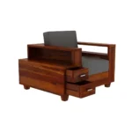 Royal Haven solid sheesham wood designer sofa set with storage armrests for luxury living room