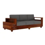 Royal Haven Solid Sheesham Wood Designer Sofa Set With Storage Armrests - Image 7