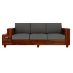 Royal Haven Solid Sheesham Wood Designer Sofa Set With Storage Armrests - Image 6