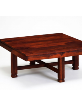 Shahi Smart Solid Sheesham Wood Coffee Table with 4 Hidden Stools - Image 10