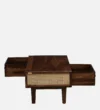 Sverett Solid Sheesham Wood Coffee Table with Elegant Brass Accents - Image 4