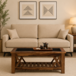 Valencia Modern Storage Coffee Table in Rich Sheesham Wood Finish