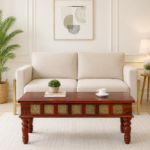 Hawley Solid Wood Coffee Table in Provincial Teak Finish