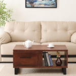 Brisco Solid Wood Coffee Table in Honey Oak Finish by Mintwud