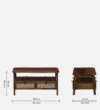 Hartley Acacia Wood Coffee Table in Rustic Brown Finish - Image 3