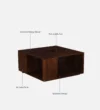 Aldous Engineered Wood Coffee Table in Wenge Finish - Image 6