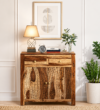 Aurelia Solid Sheesham Wood Modern Storage Sideboard Cabinet