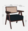 Fernridge Premium Solid Sheesham Wood Chair with Smooth Matte Finish - Image 2