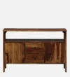 HavenCraft Solid Sheesham Wood Accent Storage Cabinet - Image 8