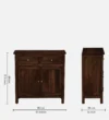 Norvik Modern Solid Sheesham Wood Console Storage Cabinet - Image 6