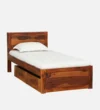 Vintira Premium Sheesham Wood Single Bed with Strong Base in Natural Shade for Home - Image 7