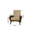 Arvello Solid Sheesham Wood Sofa Set with Comfortable Cushioned Seating - Image 3